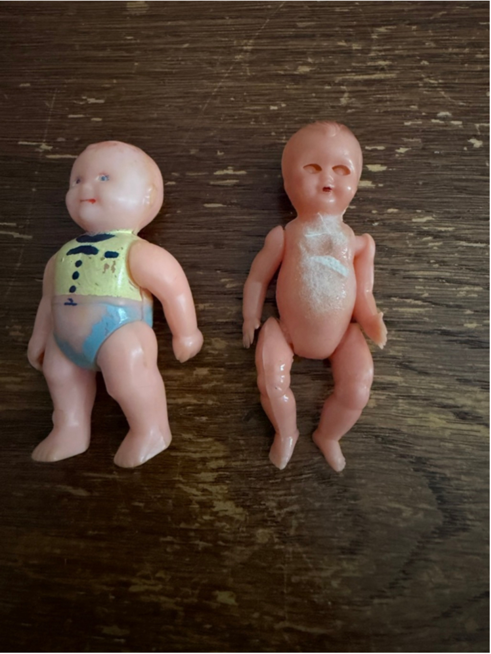 Vintage Miniature Baby Dolls Japan Celluloid Plastic Dollhouse TLC Lot